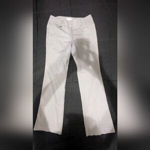 New York & Company White Pinstripe Trousers